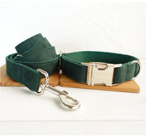 Dog bow tie collar set